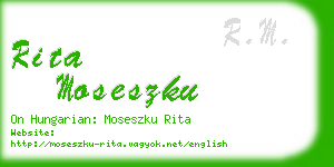 rita moseszku business card